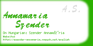 annamaria szender business card